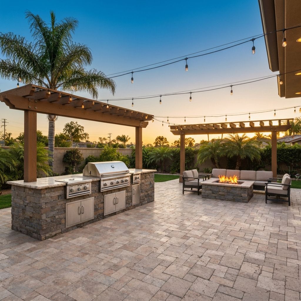 Luxury outdoor living space in San Diego