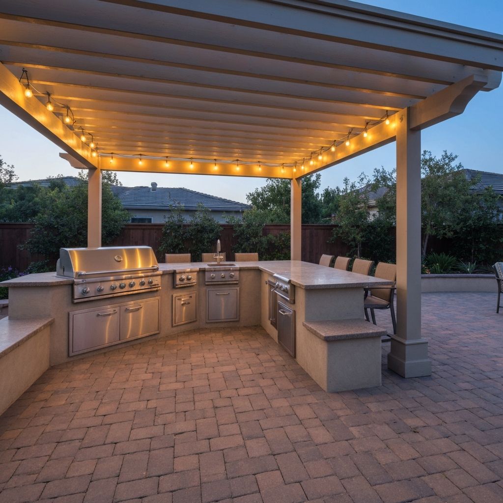Luxury Outdoor Kitchen & Bar - outdoor remodeling project in Del Mar, San Diego County